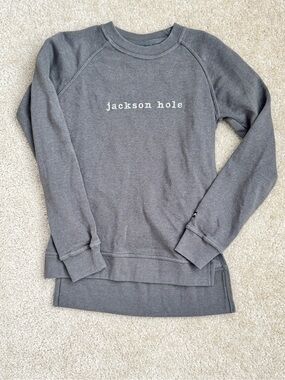 Jackson Hole Women's Gray Crewneck Sweatshirt